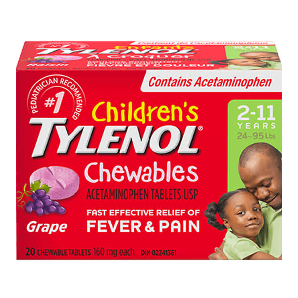 TYLENOL CHEWABLES 2-11 YEAR CHILDREN'S