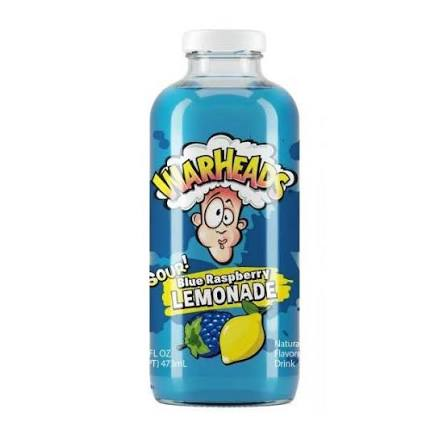 WARHEADS SOUR BLUE RASPBERRY LEMONADE GLASS BOTTLE